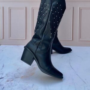 BN169 COWBOYBOOT FLAMAS NEGRAS CON ESTOPEROL
