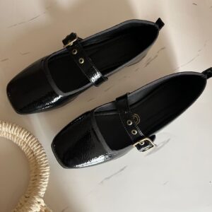 F65 FLAT FLEXIBLE CHAROL NEGRO CON PULSERA
