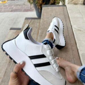 TP1010 TENIS PLATAFORMA BLANCO-NEGRO-LATE
