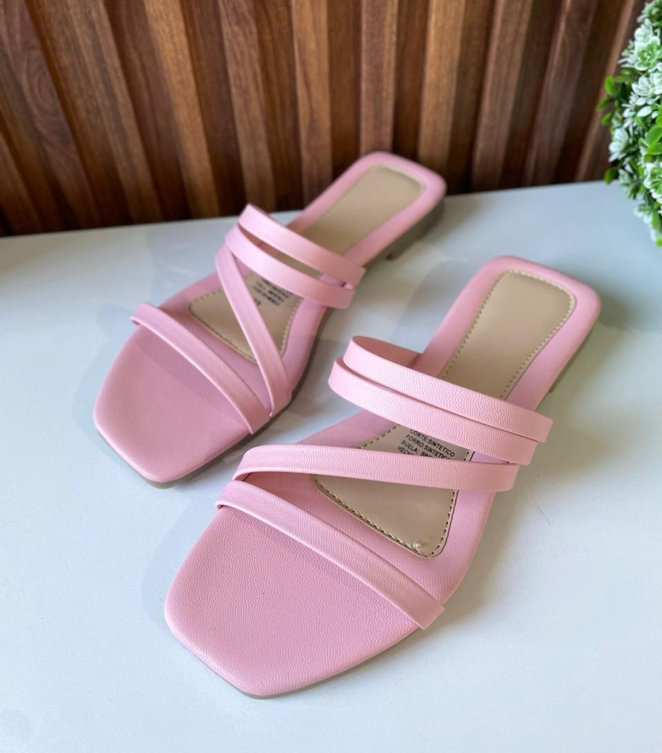 S972 SANDALIA ROSA PASTEL DE TIRAS