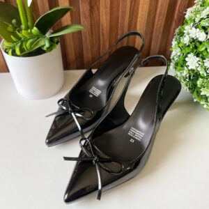 T151 TACON NEGRO PICUDO CON MOÑO TACON 6CMS - 3