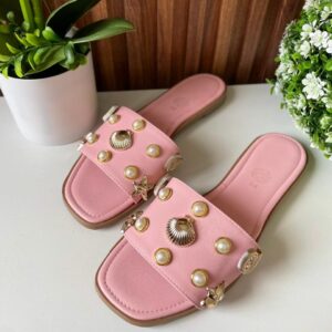 S1034 SANDALIA ROSA BASICA CON DIJES MARINOS