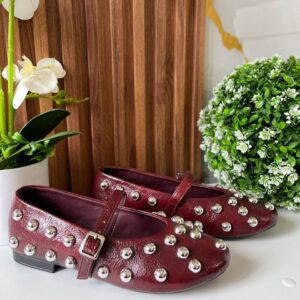 F211 FLAT VINO CON ESTOPEROLES PLATEADOS