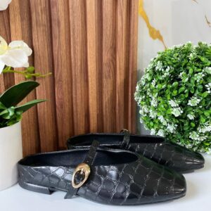F219 FLAT NEGRO PITON MEDIO TALON