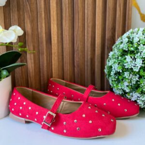F255 FLAT ROJO ESTOPEROLES PIEL DE DURAZNO