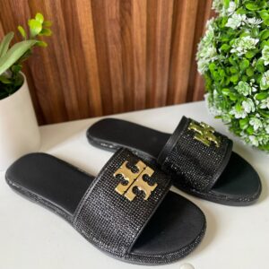 S1105 SANDALIA NEGRA SUELA GRUESA DUPE TORY BURCH