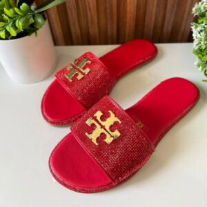 S1107 SANDALIA ROJA SUELA GRUESA DUPE TORY BURCH