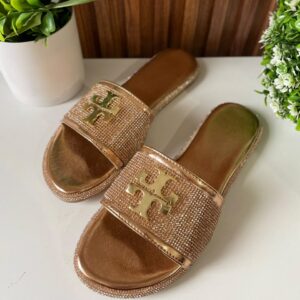 S1119 SANDALIA ORO ROSADO SUELA GRUESA DUPE TORY BURCH