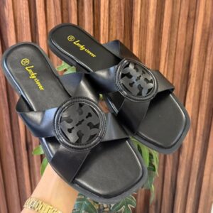 S1135 SANDALIA NEGRA SENCILLA DISEÑO TORY BURCH