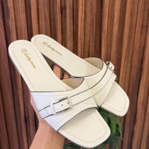 S1146 SANDALIA BLANCA BASICA CON HEBILLA