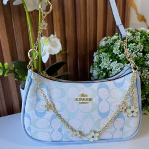 LCC553 BOLSA COACH CON CADENA DE FLORESITAS