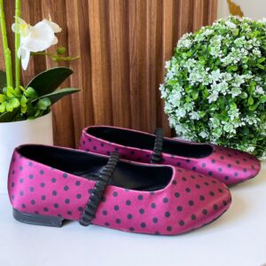 F318 FLAT FUCSIA POLKA DOT