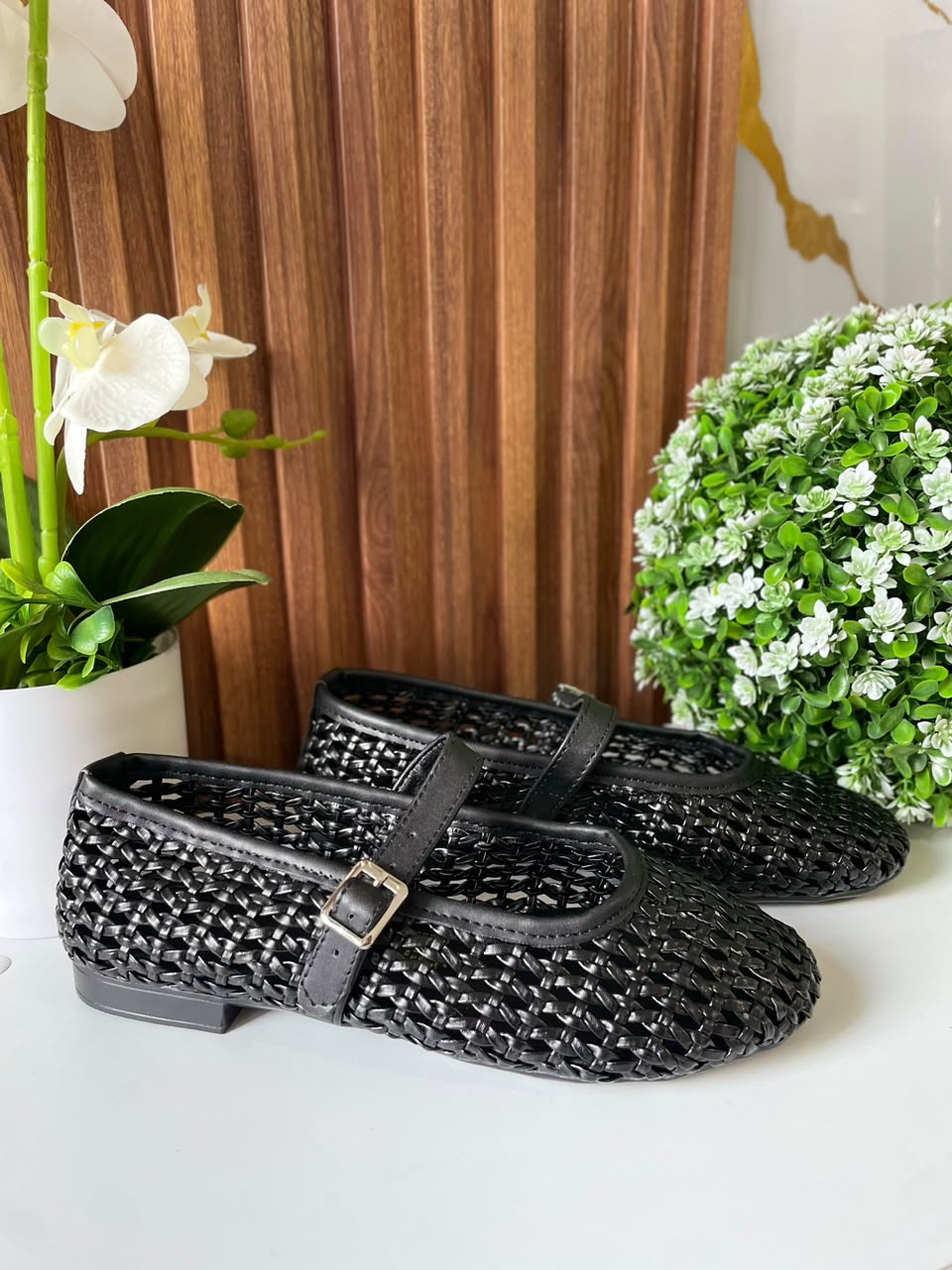 F329 FLAT NEGRO TRENZADO