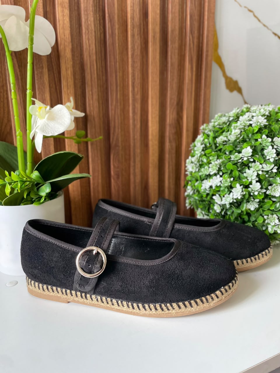 F331 FLAT NEGRO SUELA DE YUTE