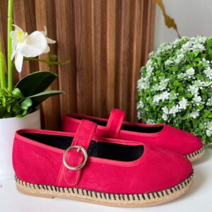 F332 FLAT ROJO SUELA DE YUTE