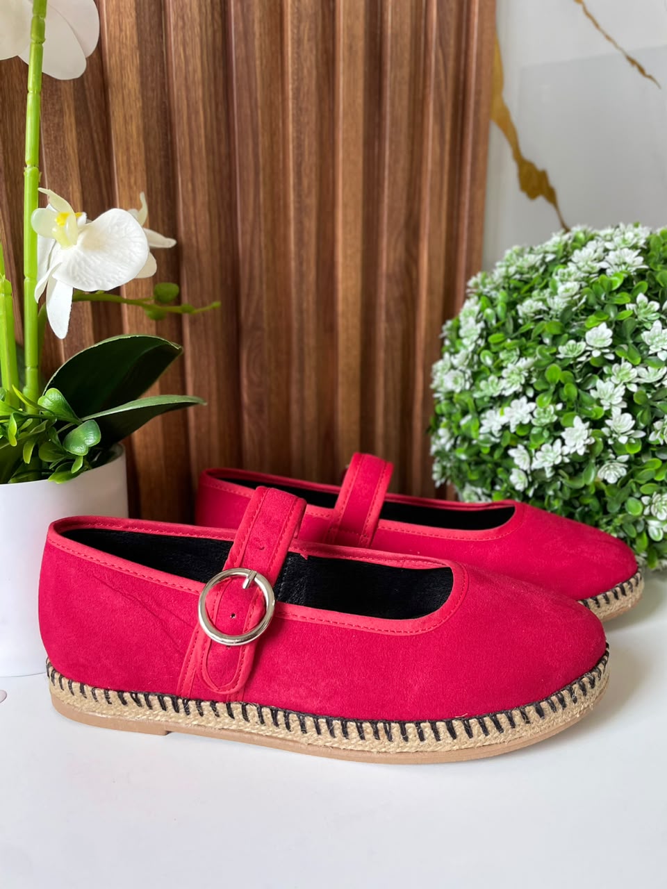 F332 FLAT ROJO SUELA DE YUTE