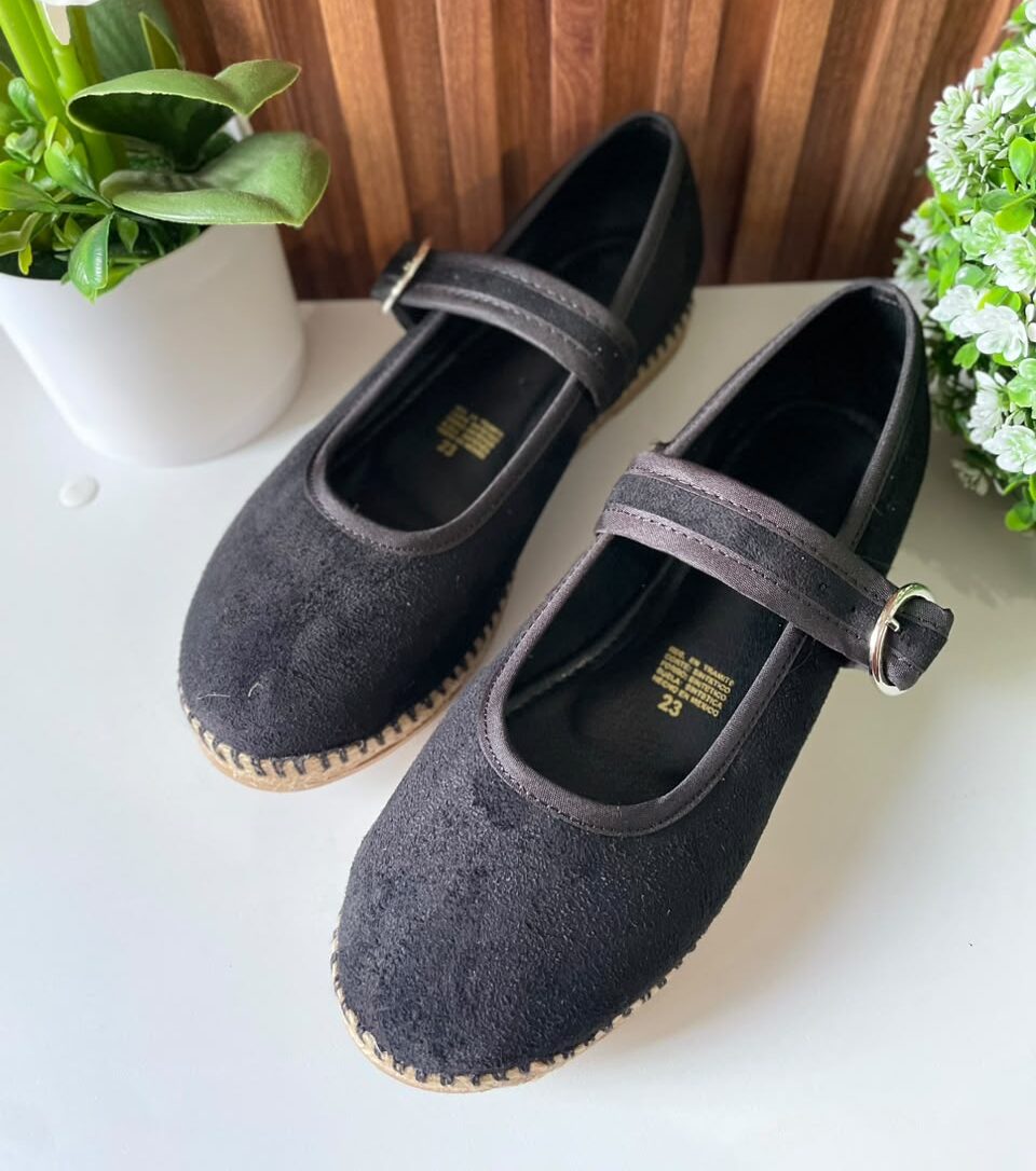 F331 FLAT NEGRO SUELA DE YUTE - Image 2