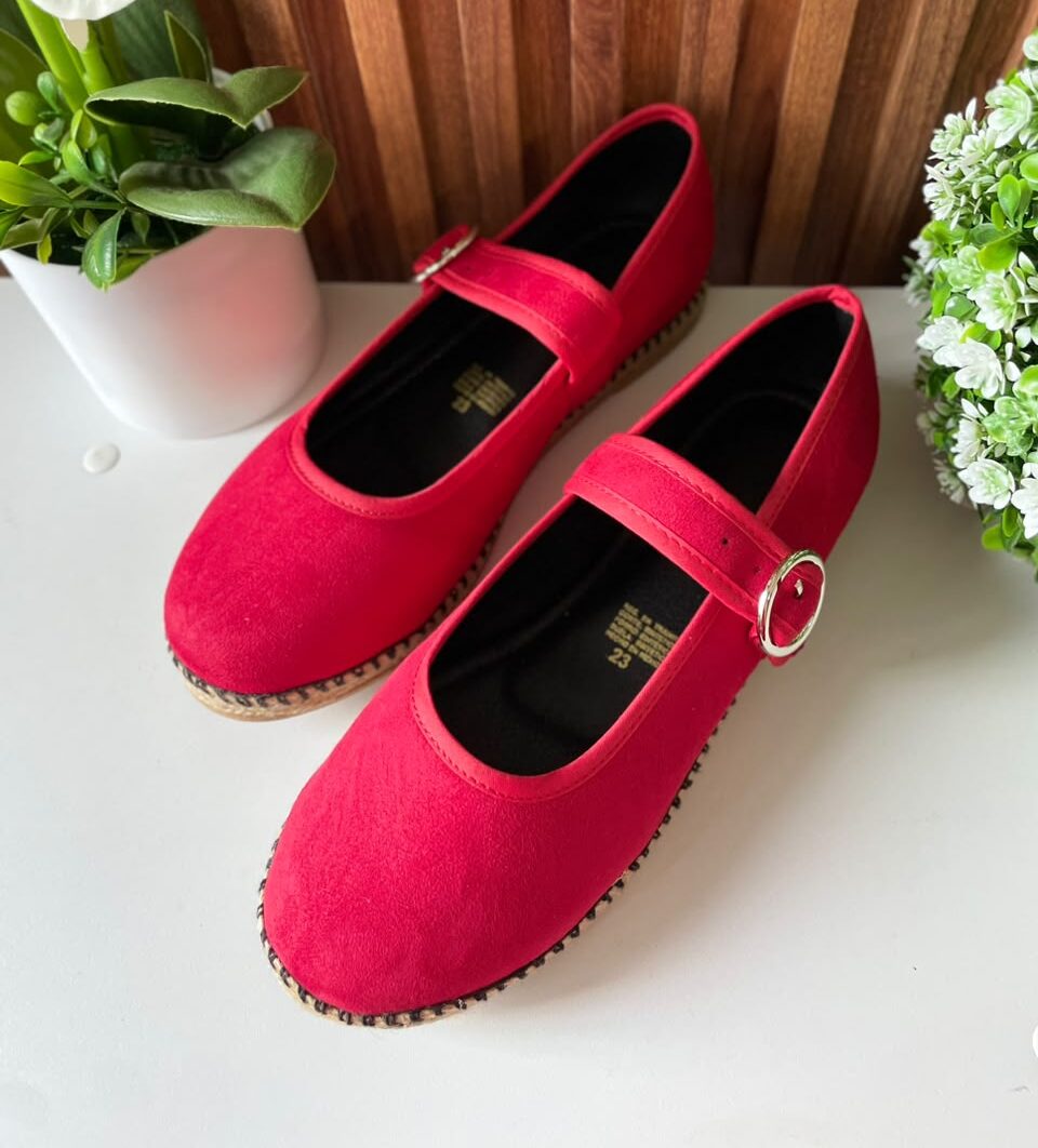 F332 FLAT ROJO SUELA DE YUTE - Image 2