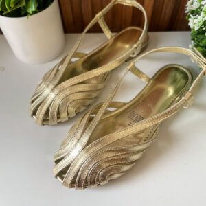 S1190 SANDALIA ORO DE TIRAS SUJETADOR EN TOBILLO
